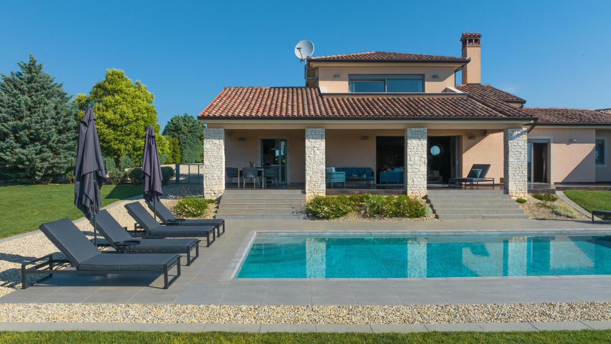 Villa Labin In Zartinj - Luxury Privacy Heated Pool With Auto Cover Luaran gambar