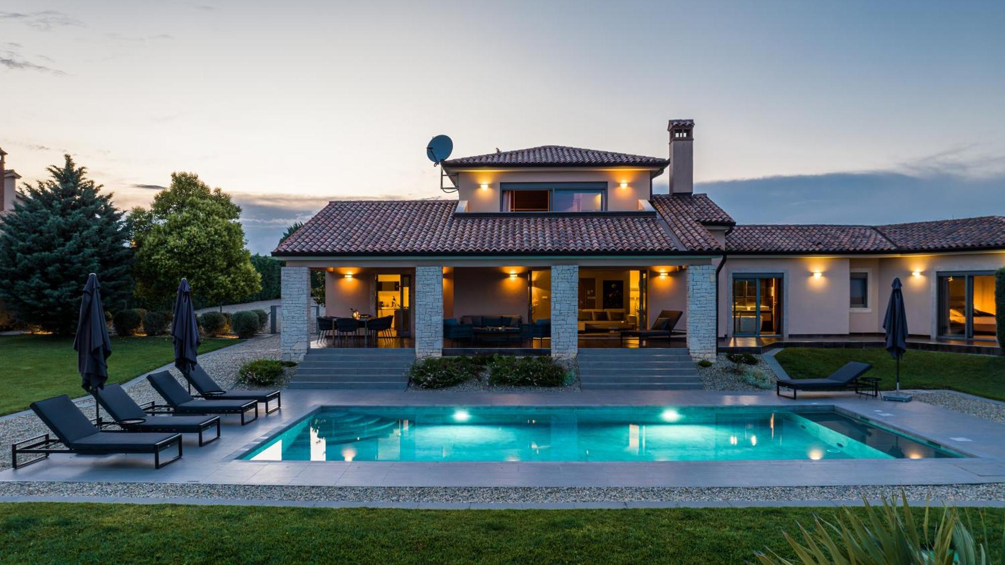 Villa Labin In Zartinj - Luxury Privacy Heated Pool With Auto Cover Luaran gambar